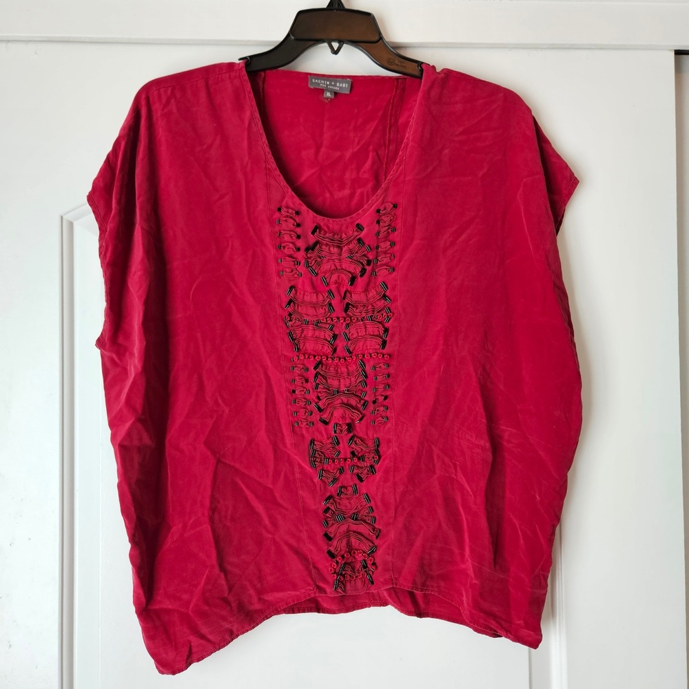 Lot of 6 Tops Shirts Womens XL Bundle Tank Casual Ann Taylor Off Shoulder Silk - Picture 2 of 16